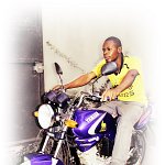 Man on motorbike (in Congo, Africa)