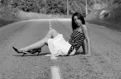 Adeline on the road