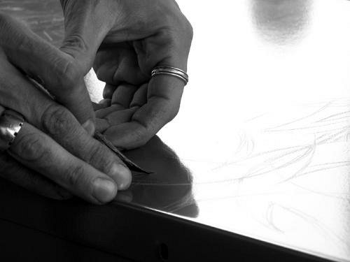 Les mains de l'artiste