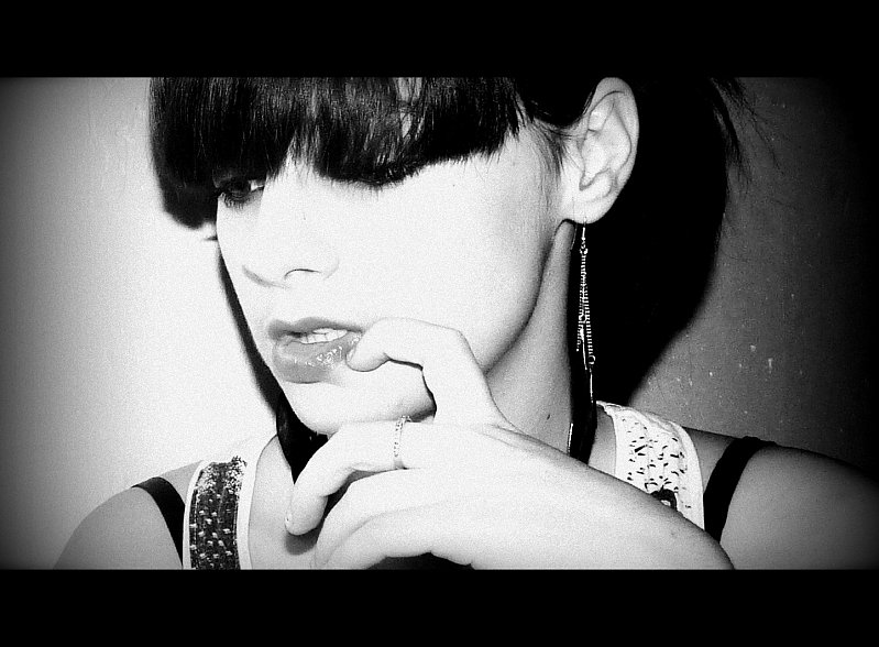 black and white