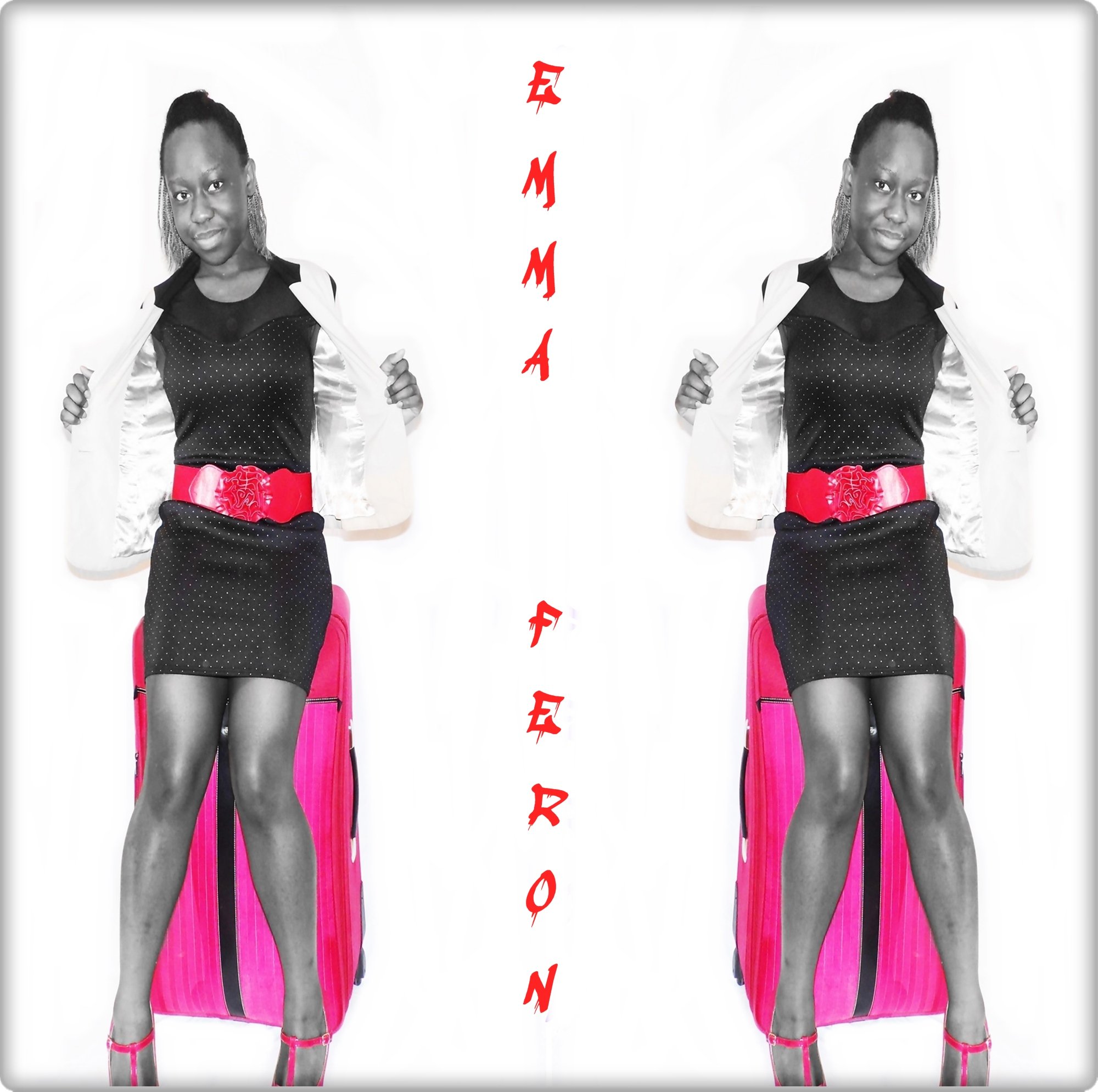 Emma Feron in twice photos