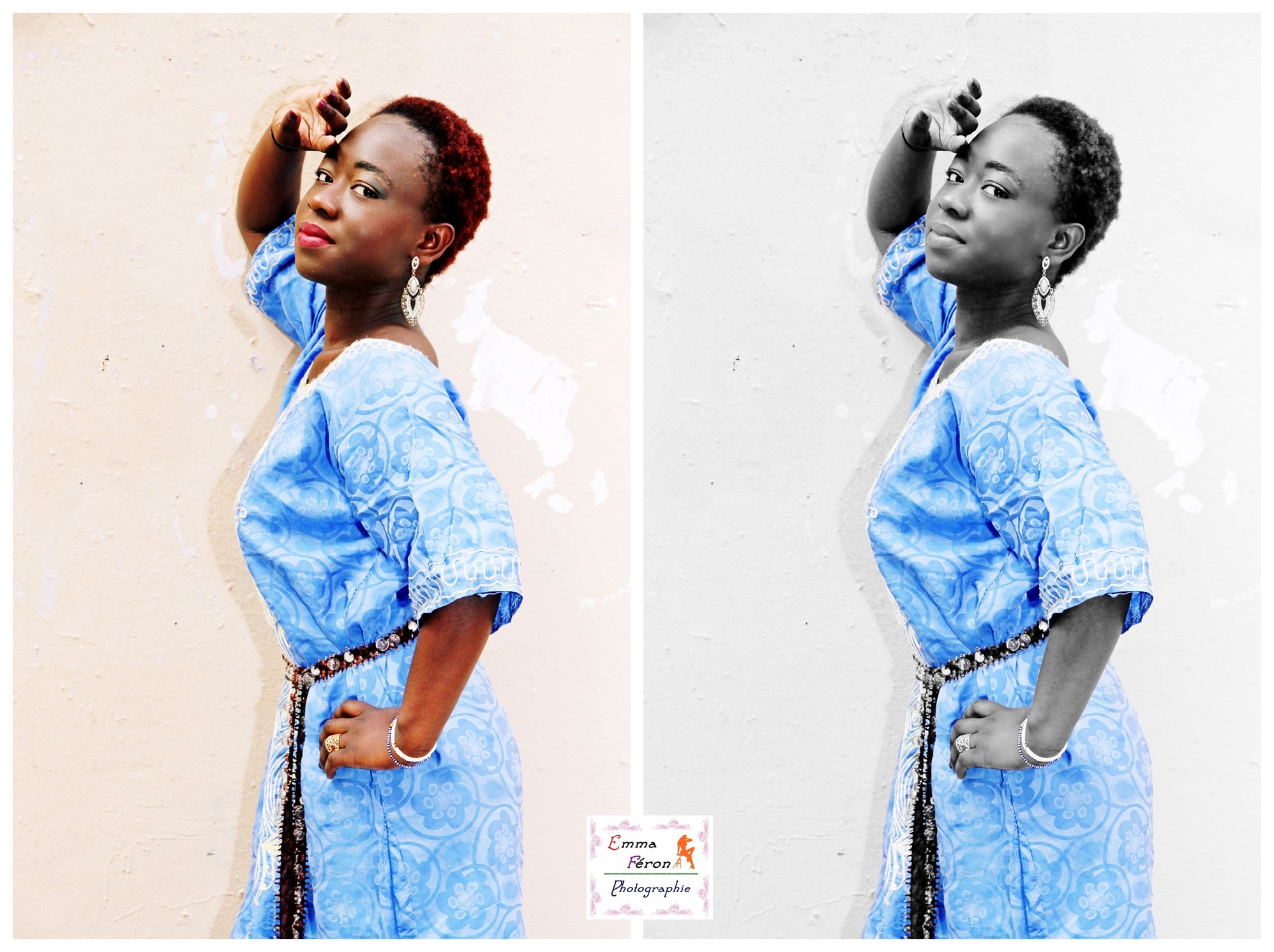 African Lady in a blue dress :)