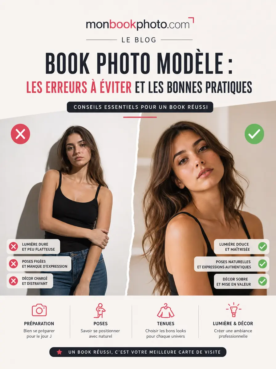 Book photo modèle : les erreurs à éviter et les bonnes pratiques