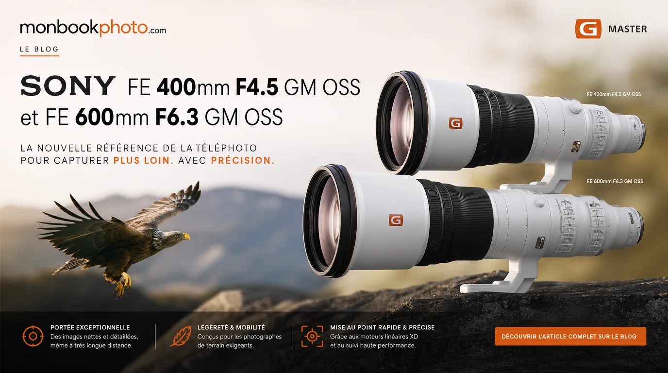 Sony FE 400mm F4.5 GM OSS et FE 600mm F6.3 GM OSS : deux super-téléobjectifs G Master sous le kilogramme